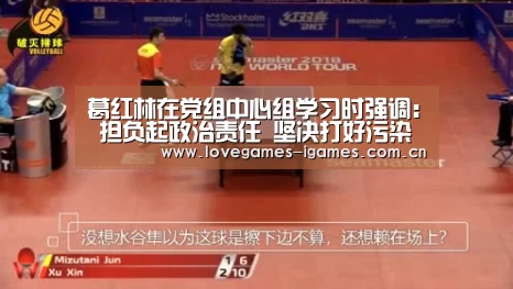 葛红林在党组中心组学习时强调: 担负起政治责任 坚决打好污染防治攻坚战【爱游戏app】(图1) 爱游戏app